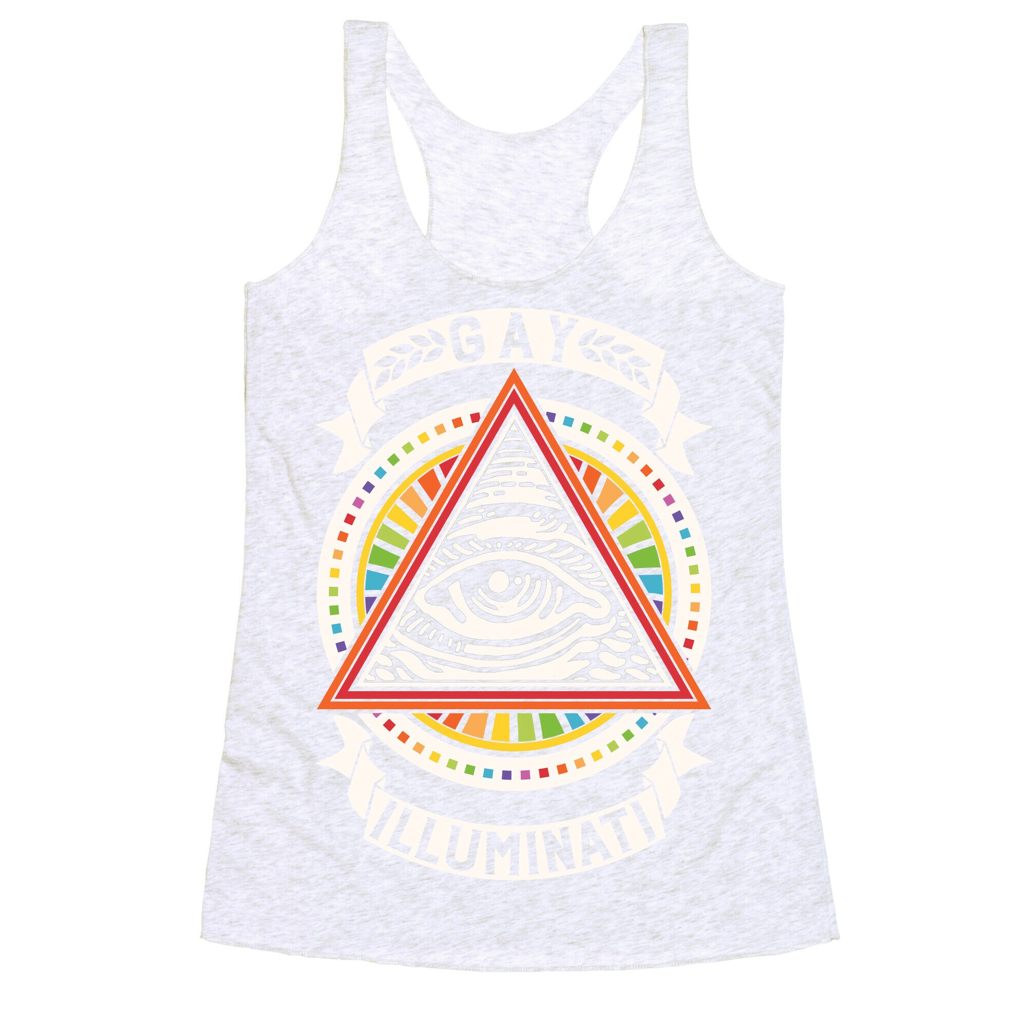 Gay Illuminati Racerback Tank